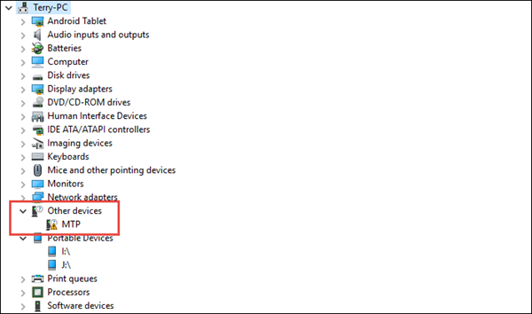install mtp device driver
